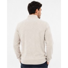 Lacoste Fermuar Yaka Bej  DAR KESİM Uzun Kol