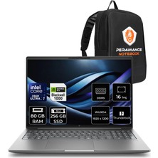 Hp Zbook x G2I Intel Core Ultra 7 356H Rtx Pro 1000 6gb Gddr7 80GB Ram 256GB SSD 16" Wuxga (1920 x 1200) Freedos DN9T2ESP343 Mobil Iş Istasyonu + Per4 Çanta