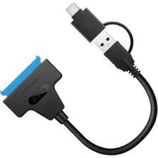 Sefa Ticaret A4204 2in1 USB 3.0 Type-C To 2.5 Inç Sata HDD SSD Çevirici Dönüştürücü