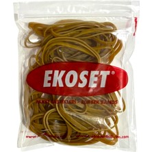 Ekoset 100 Adet Geniş Kalın Kauçuk Paket Ambalaj Kasa Lastiği Doğal Renk 100 x 5 mm Ölçüler