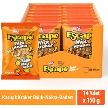 Bifa Escape Mix Kraker - Balık - Nokta - Badem 150 gr x 14 Adet