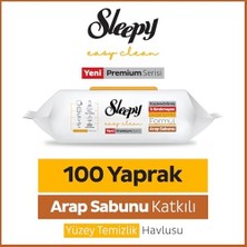Sefa Ticaret Easy Clean Premium Arap Sabunu Katkılı Yüzey Temizlik Havlusu Mendili 100 Yaprak
