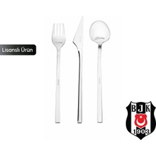 Karaca x Beşiktaş Lisanslı 40 Parça 8 Kişilik Kutulu Çatal Kaşık Bıçak Takımı Platin