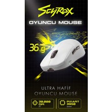 Scyrox V8 8k Hz Pixart 3950 Sensör Beyaz Kablosuz Kailh Optik Switch Simetrik Gaming Mouse
