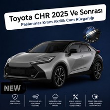 Mega Oto Market Paslanmaz Krom Akrilik Cam Rüzgarlığı Toyota Chr 2025 ve Sonrası ile Uyumlu CHR-1-025-006
