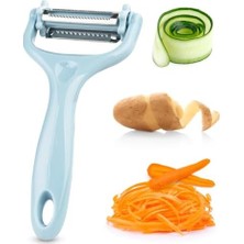 Sefa Ticaret 3'ü 1 Arada Patates & Sebze Soyucu – Paslanmaz Çelik Bıçaklı, Düz + Tırtıklı + Jülyen Soyma, Ergonomik Sap, Bulaşık Makinesine Uygun, Kompakt & Dayanıklı Mutfak Gereci
