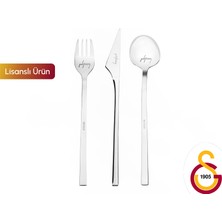 Karaca x Galatasaray Lisanslı 40 Parça 8 Kişilik Kutulu Çatal Kaşık Bıçak Takımı Platin