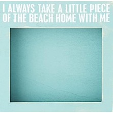 Sefa Ticaret 24673 Eskitilmiş Mavi Ahşap Deniz Kabuğu Tutucu, 25,4 cm x 25,4 Cm, Piece Of The Beach With Me