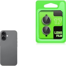 Sefa Ticaret Senon Apple iPhone 17 Için Zore Cl-07 Kamera Lens Koruyucu (Gri)