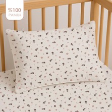 Lief Home %100 Pamuklu Bebek Lastikli Çarşaf 60X120+20 + Bebek Yastık Kılıfı 35X45