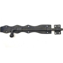Magicool Antika Tarz Dekoratif Pirinç Dövme Kapı Sürgüsü - 25CM, Oksit