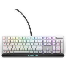 Sefa Ticaret Dell Alienware 510K Düşük Profilli Rgb Mekanik Oyun Klavyesi - AW510K (Lunar Light), Beyaz