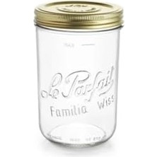 Sefa Ticaret Wiss 1000 ml / 1 L Cam Saklama ve Konserve Kavanozu, Kahve ve Kuru Gıda Için, Çift Kapaklı Vakumlu Kapatma Sistemi