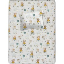 Lief Home %100 Pamuklu Bebek Lastikli Çarşaf 70X130+20 | Bebek Yastık Kılıfı 35X45