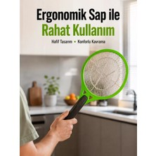Nemere Ithalat Pil ile Çalışan Elektrikli Sivrisinek Raketi | Kimyasal Içermeyen Hijyenik Çözüm Yeni Nesil