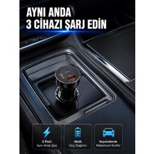 Nemere Ithalat 12V 24V Uyumlu 60W Araç Içi Şarj Adaptörü Çoklu Hızlı Şarj Cihazı