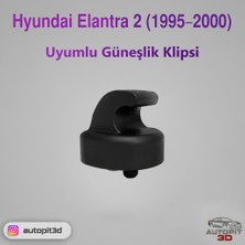 AutoPit 3D Hyundai Elantra 2 (1995–2000) Uyumlu Güneşlik Klipsi