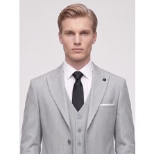 Plus Scorpion TK6896 Erkek 3 Parça Slim Fit Çift Yırtmaçlı Takım Elbise Yelekli Şık Klasik Takım 6 Drop