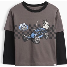 Gap Erkek Bebek Açık Kahverengi Grafik Baskılı T-Shirt