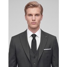 Plus Scorpion TK6896 Erkek 3 Parça Slim Fit Çift Yırtmaçlı Takım Elbise Yelekli Şık Klasik Takım 6 Drop