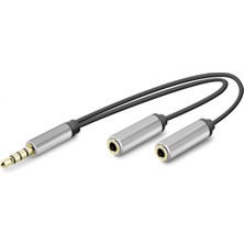 Marsilyan 3.5 mm Kulaklık Mikrofon Ayırıcı Kablo 23 cm HDX1087