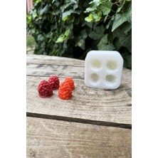 Sefa Ticaret Böğürtlen Dörtlü Mum Kalıbı (Silikon) (2 x 1,7 x 2 Cm) (Küçük Süsleme Kalıbı) 1 Adet
