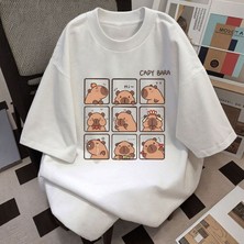 BarsDepo Capybara Baskılı Tişört, Premıum Kalite Unisex Çocuk / Yetişkin