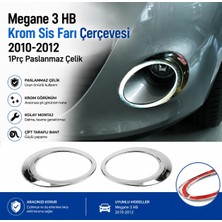 A&G Tuning Megane 3 Hb Krom Sis Farı Çerçevesi 2010-2012 Paslanmaz Çelik