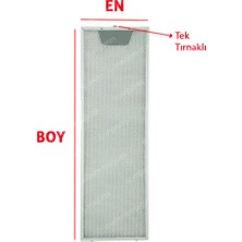 YFS Termikel Ile Uyumlu En 16,6 cm Boy 51,5 cm - Tek Tırnaklı Aspiratör Davlumbaz Metal Yağ Filtresi