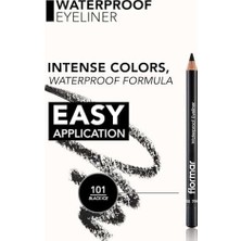 Sefa Ticaret Mat Bitişli Suya Dayanıklı Göz Kalemi (Siyah) - Waterproof Eyeliner - 101 Ice - 8690604109012