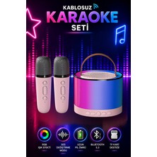 Seyutech Mikrofonlu Karaoke Bluetooth Hoparlör Rgb Işıklı 5 Ses Efektli Taşınabilir Şarjlı Ses Bombası