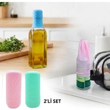 Hace Bazaar  2 Adet Silikon Şişe Kapağı – Seyahat Tipi Sızdırmaz Elastik Şampuan, Losyon ve Parfüm Şi