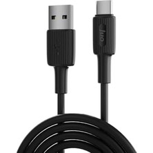 Sefa Ticaret 66W Usb-A To USB Type-C Silikon Hızlı Şarj ve Data Kablosu Siyah 1 Metre
