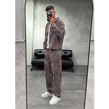 Difransel Jeans Mega Cepli Desenli Kahve Denim Takım
