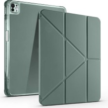Teknodur iPad Air 13 2024 Kılıf Kalem Bölmeli Uyku Modlu Yatay ve Dikey Standlı Katlanır Tkdr