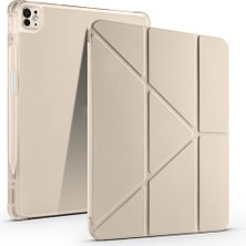 Zore iPad Air 13 2024 Kılıf Kalem Bölmeli Uyku Modlu Yatay ve Dikey Standlı Katlanır Emp