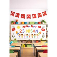 Sefa Ticaret 23 Nisan Süsleri 23 Nisan Hediyeleri Ipli Ay Yıldızlı Bayrak 10 Lu Flama