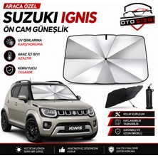 OtoÇizgi Suzuki Ignis Şemsiye Tip Ön Cam Güneşliği Katlanabilir Uv Korumalı Araç Cam Güneşlik