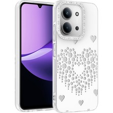 Roketcim Xiaomi Redmi 15C Kılıf Damla Taşlı Rivas Sert Pc Kapak