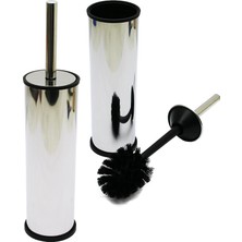 Kayamu Mikro-1  Eko Metal  Klozet Wc Fırça Seti Düz Kapak (K0)