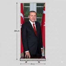 Arte Display Cumhurbaşkanı Poster Baskılı Roll Up Banner 85X200CM No:1