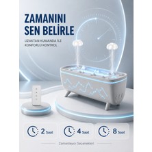 Beruflic Uzaktan Kumandalı Aroma Difüzörü Sessiz Hava Nemlendirici Alev Efektli 2 4 8 Saat Zamanlayıcılı