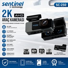 Siegen Sentinel SC-250 2k Ahd Araç Kamerası Wi-Fi Gps 3.2" Ekran Gece Görüşü 24H Park