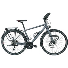 Carraro Cr-T World Erkek Şehir Bisikleti 560H Hd 28 Jant 22 Vites Mat Antrasit Kırmızı
