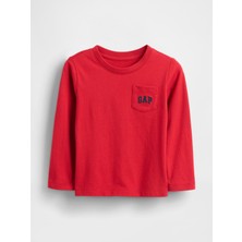 Gap Erkek Bebek Kırmızı Gap Logo Cep T-Shirt