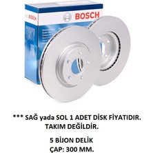 Bosch Ön Fren Diski Focus 2-3 Kuga 1 Connect V408 2013+ Volvo S40 2 V50 C70 2 C30 1223664 0986479C52 1 Adet