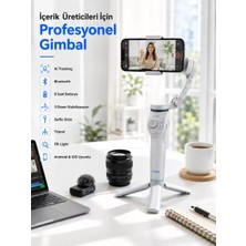 Nemere Ithalat Akıllı Telefon Gimbal Sabitleyici 360° Takip Özellikli Profesyonel Video Çekim Stabilizeri