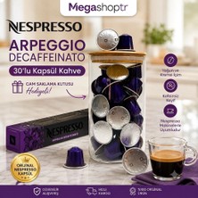 Nespresso Kapsül Kahve Arpeggio Decaffeinato 30 Lu + Cam Saklama Kutu Hediyeli