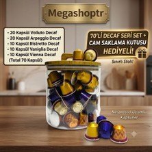 Nespresso Kapsül Kahve Decaf Serisi 70 Li Saklama Kutu Hediyeli