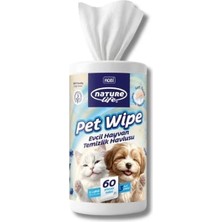 Naturelife Pet Wipe Evcil Hayvan Temizlik Mendili 60 Adet